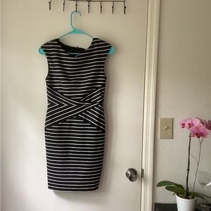 Black and White Striped Dress M